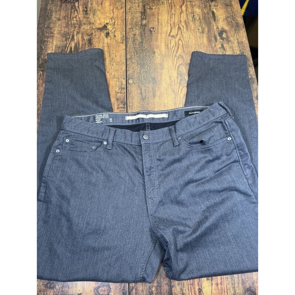 Banana Republic Travel Jean Athletic Fit Dark Grey Stretch 5-Pocket 36x32